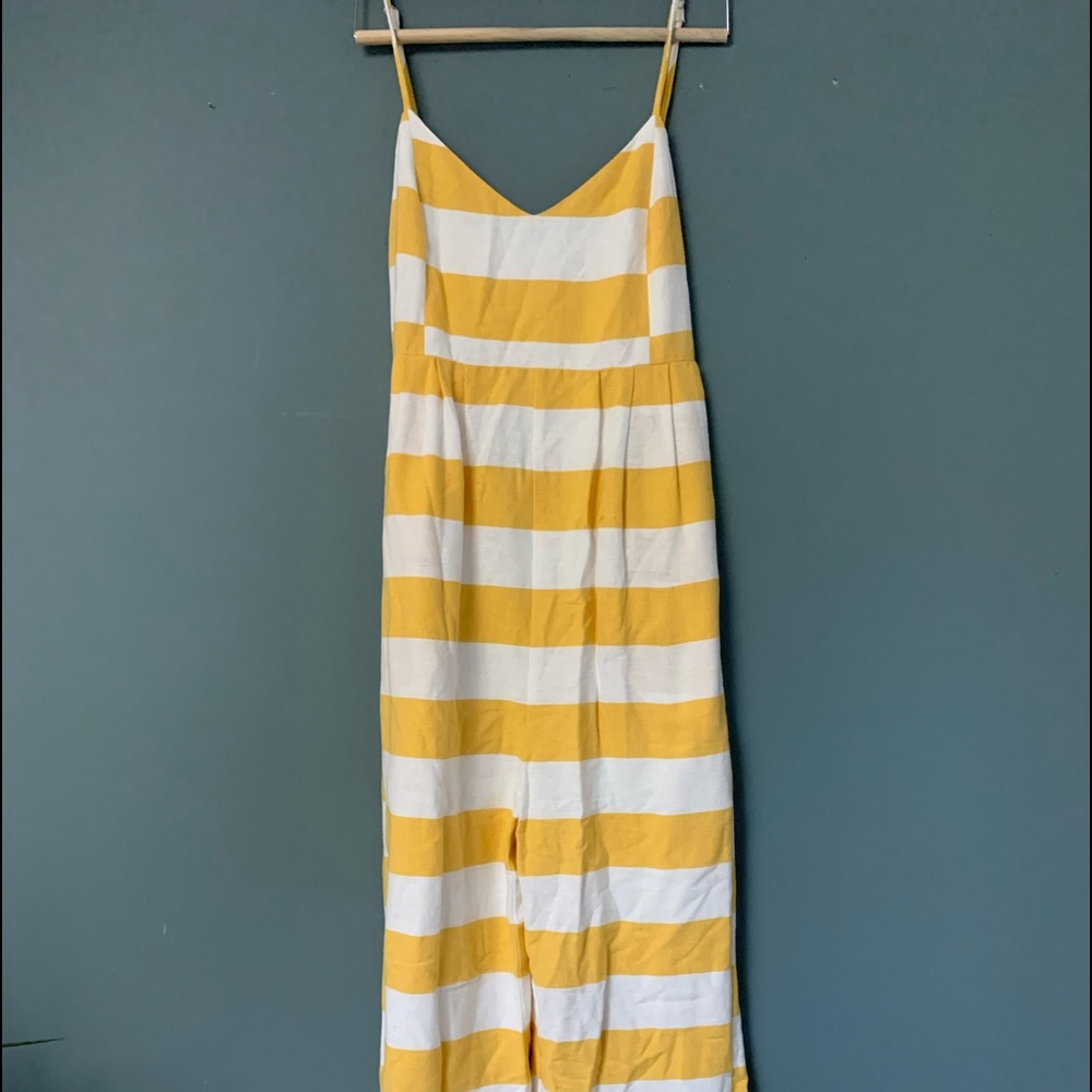 Mara Hoffman Yellow and White Jumpsuit Size 10